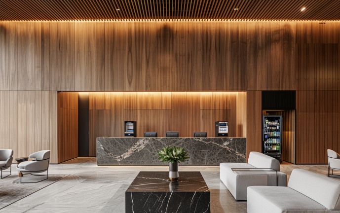 Vending machine in location